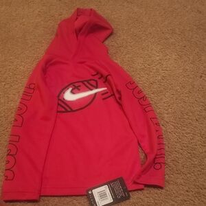 Nike Vibrant Red Hoodie with Graphic Logo 4T XS